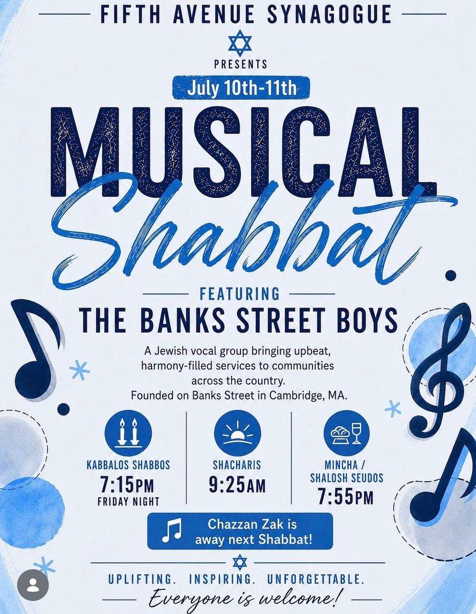 Musical Shabbat with The Banks Street Boys | Will | YESODI