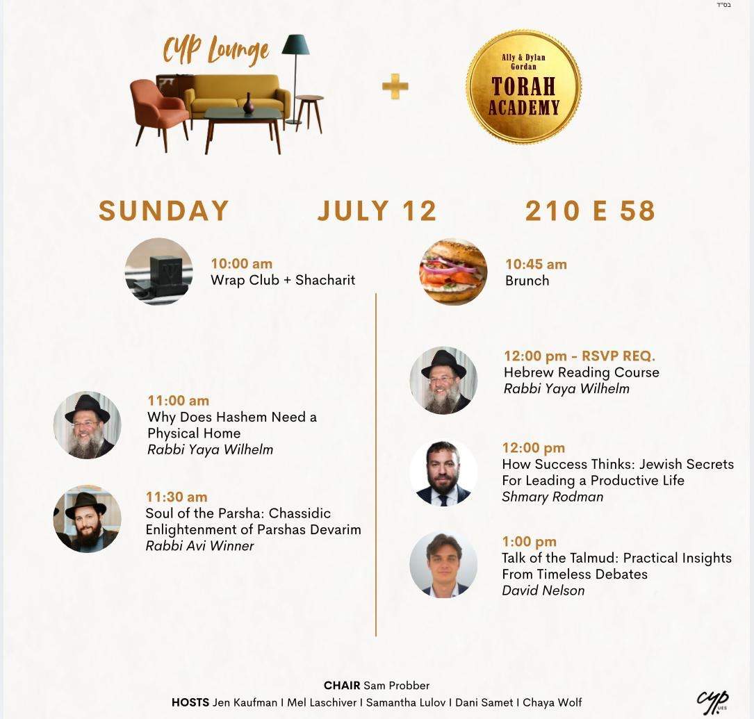 Torah Academy Sunday Learning Sessions | YESODI