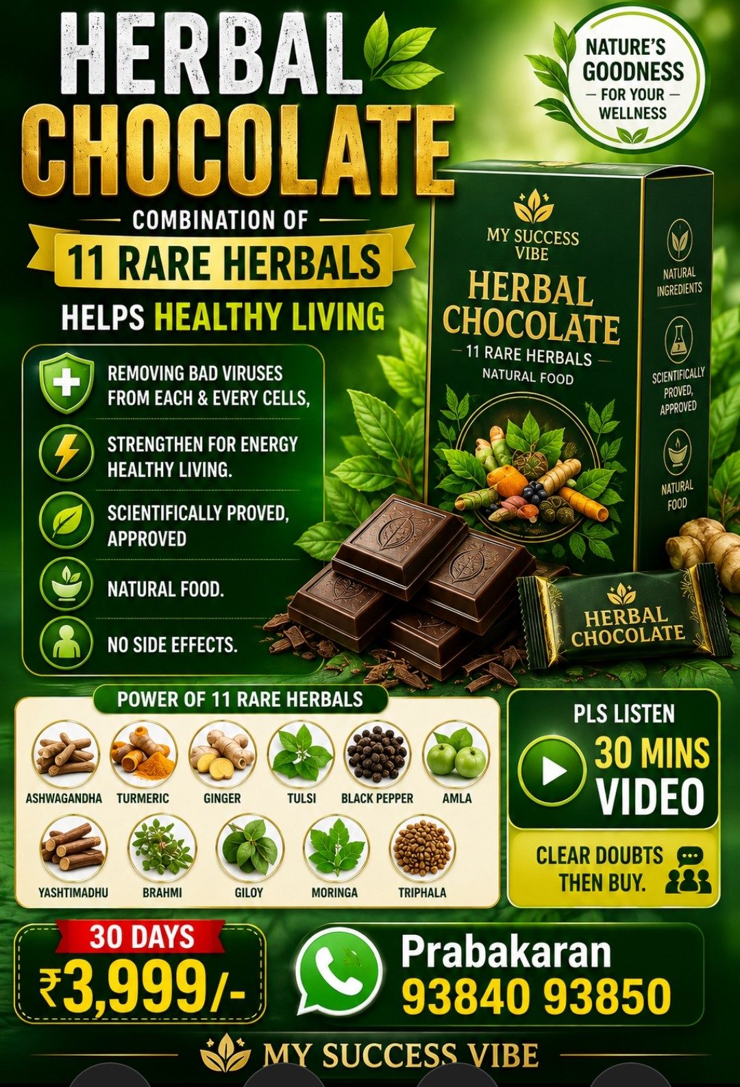 Herbal Chocolate: 11 Rare Herbs for Healthy Living | Health | Prabakaran | YESODI