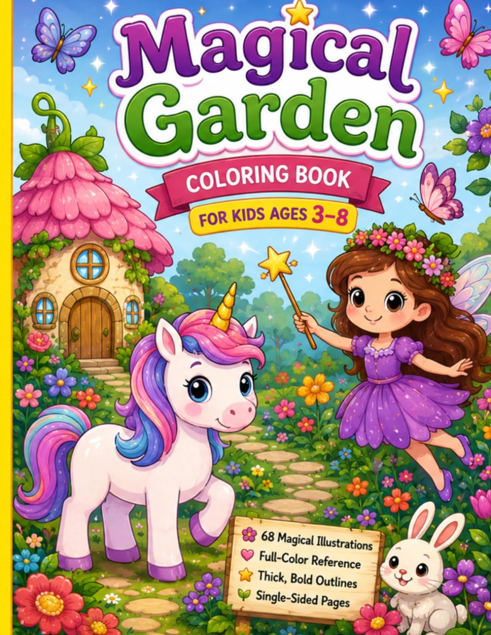 Magical Garden Coloring Book For Kids Ages 3-8 | Art | VIMAL R | YESODI