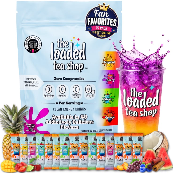 The Loaded Teashop Launches Sugar-Free Energy Tea with 40+ Flavors