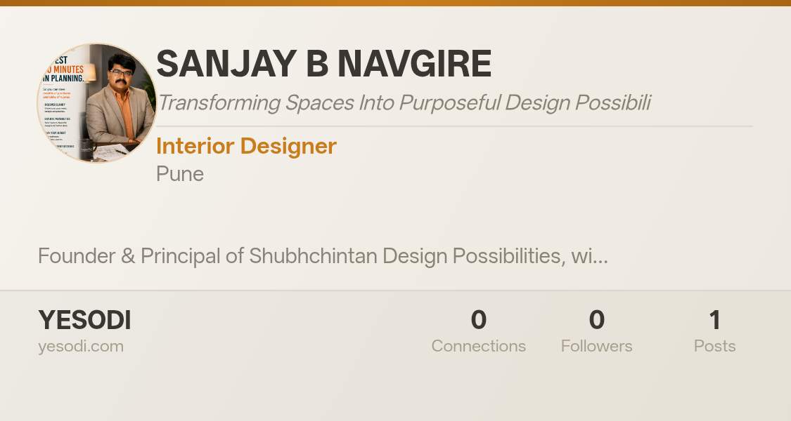 My Yesodi business card. Connect with me… | SANJAY B NAVGIRE on YESODI