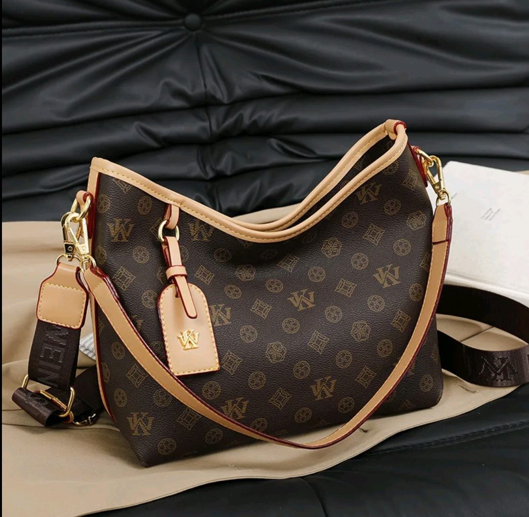 High-End Vintage Print Commuter Shoulder & Crossbody Bag