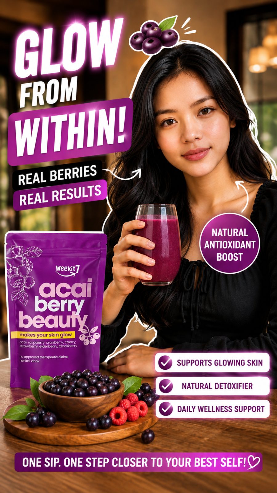 Acai Berry Powder Drink · Weekit7 100% Legit Organic Acai… | Ms.Eve on YESODI