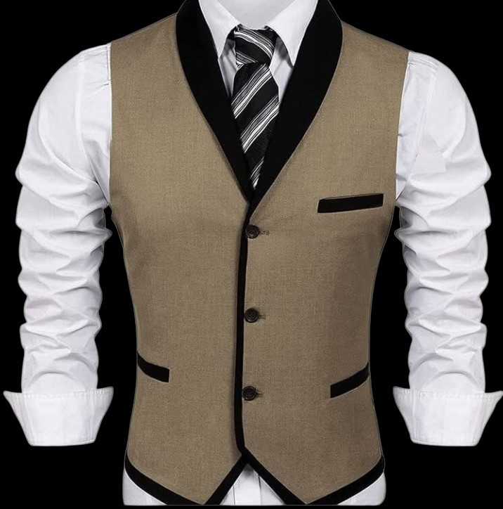 Buttons V-neck Suit Vest