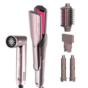 Amazon.com: Shark FlexFusion Ceramic Air Styler, Straightener+Curler, Blush,